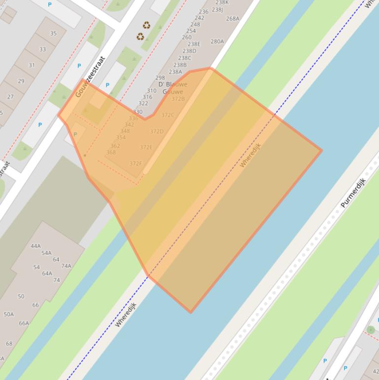 Kaart van postcodegebied 1443KK.