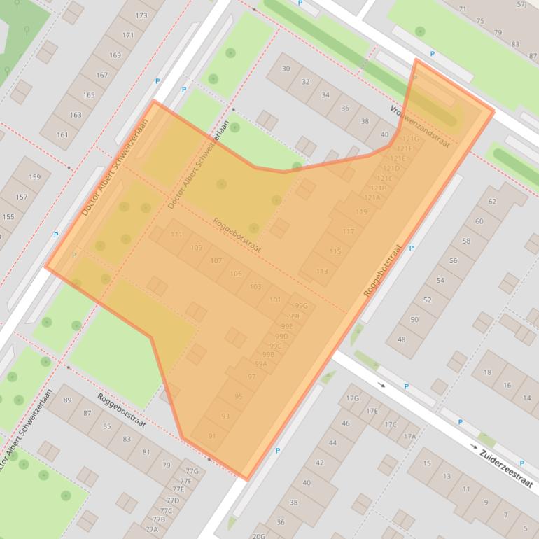 Kaart van postcodegebied 1443KN.