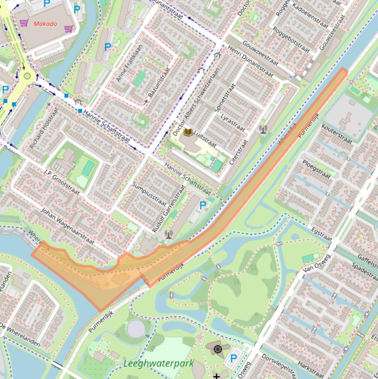 Kaart van postcodegebied 1443TD.