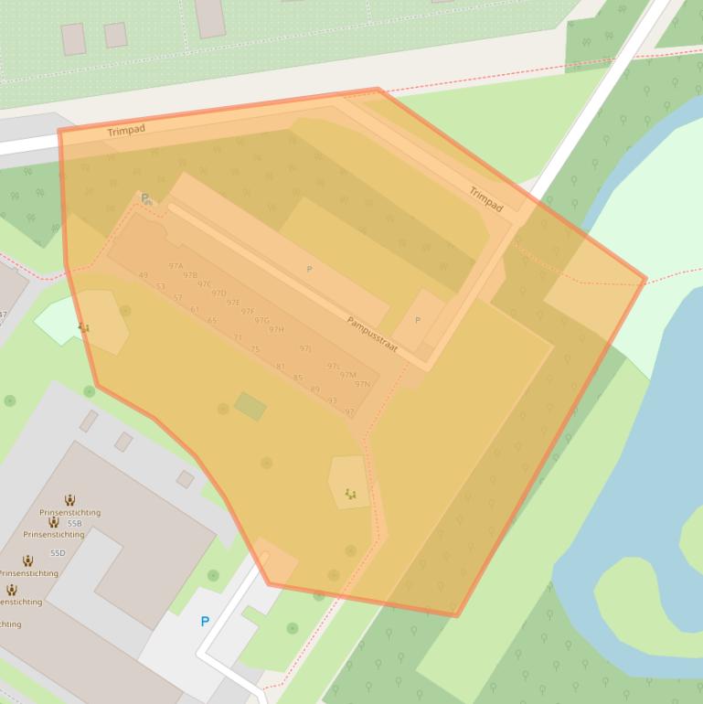 Kaart van postcodegebied 1443WD.