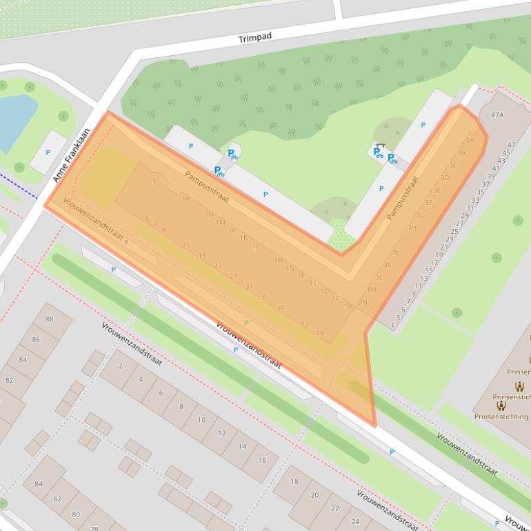 Kaart van postcodegebied 1443WG.