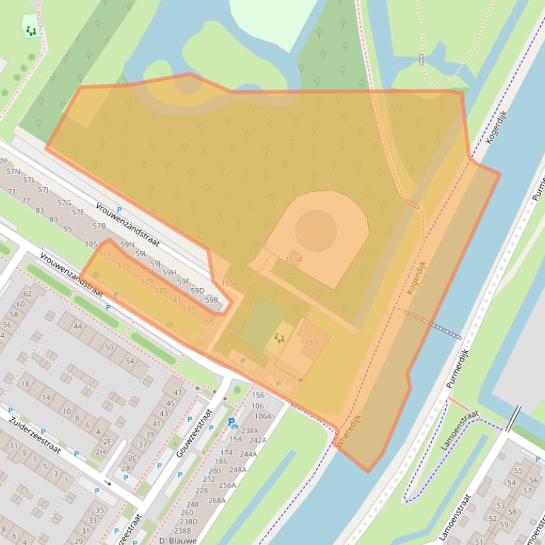 Kaart van postcodegebied 1443WJ.