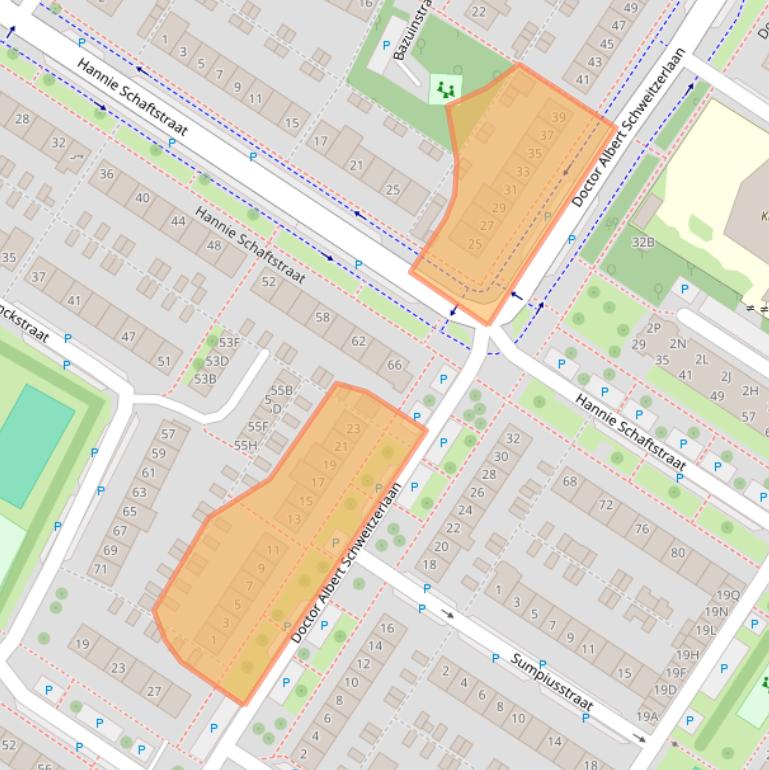 Kaart van postcodegebied 1443WN.