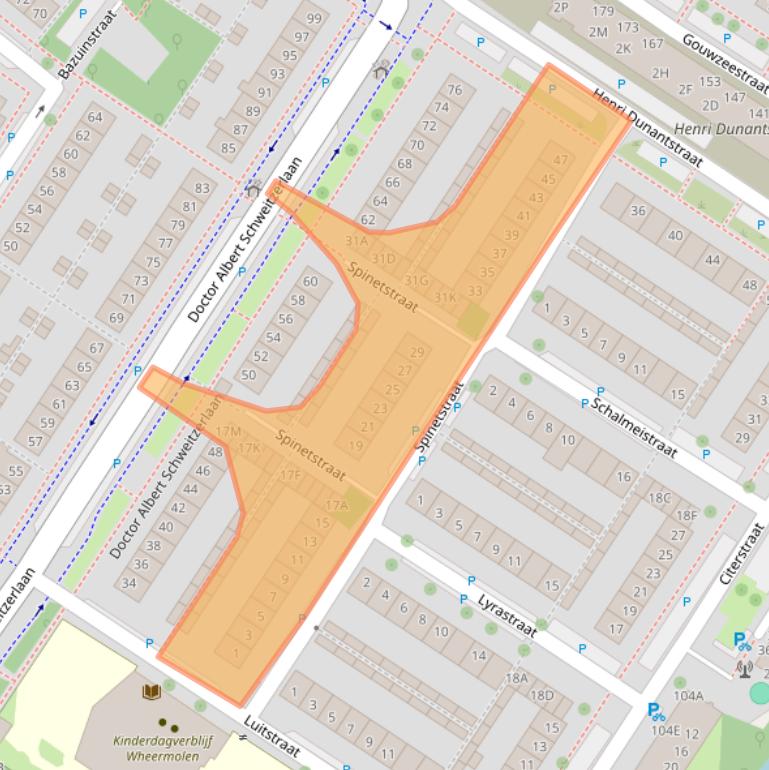 Kaart van postcodegebied 1443XB.