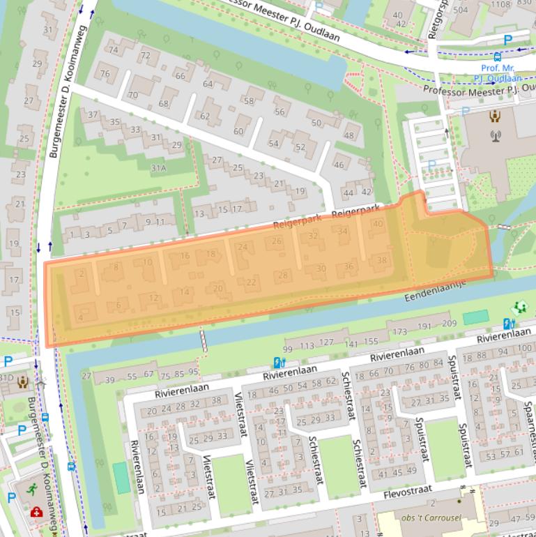 Kaart van postcodegebied 1444AB.