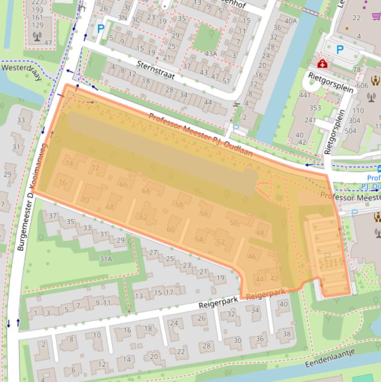 Kaart van postcodegebied 1444AC.