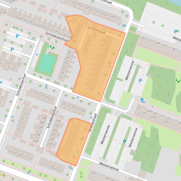 Kaart van postcodegebied 1444AD.