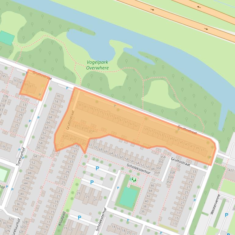 Kaart van postcodegebied 1444AE.