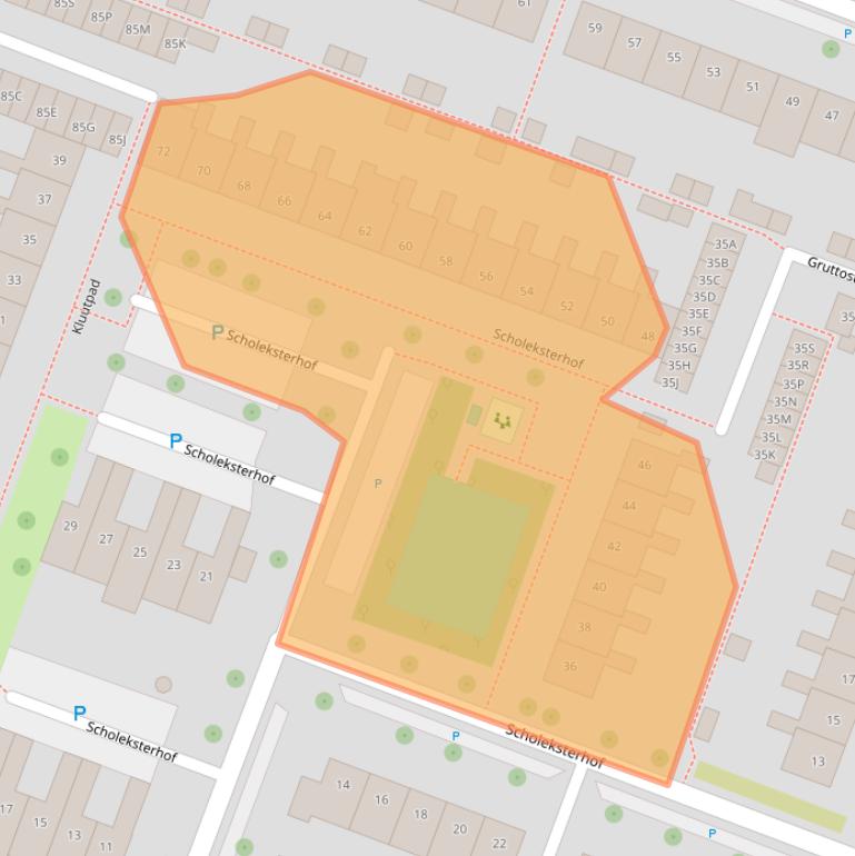 Kaart van postcodegebied 1444AS.