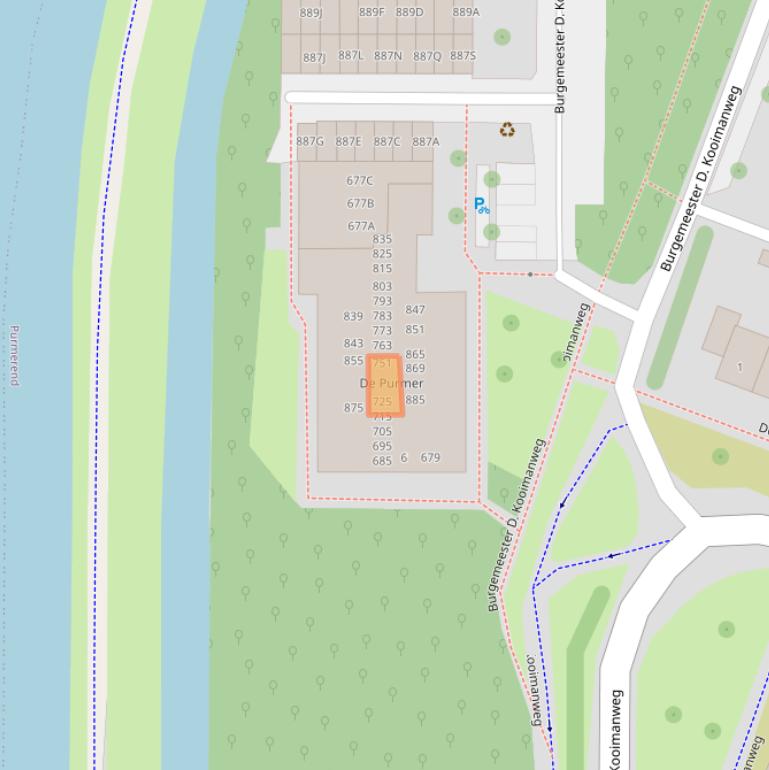 Kaart van postcodegebied 1444CB.