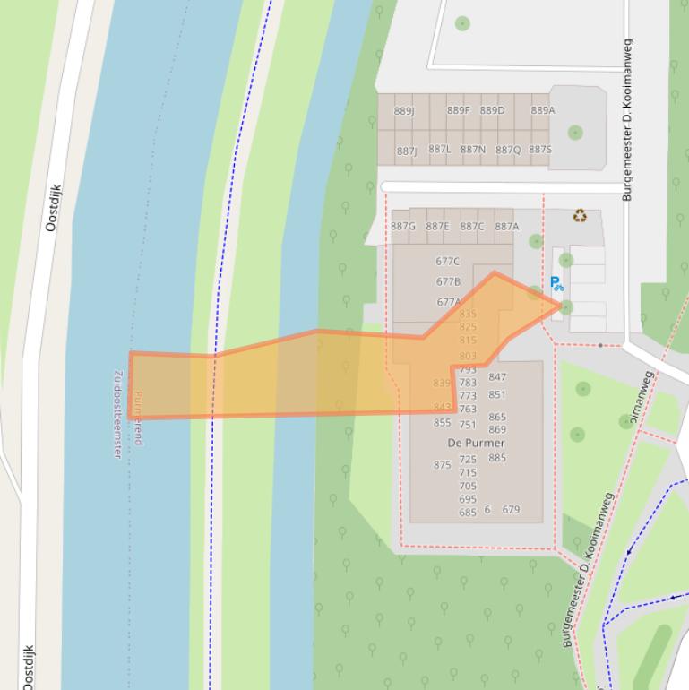 Kaart van postcodegebied 1444CD.