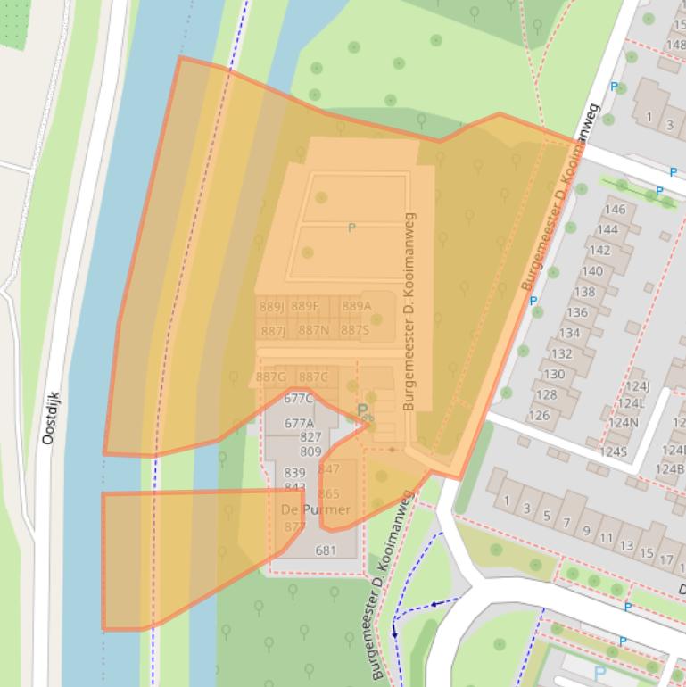 Kaart van postcodegebied 1444CE.