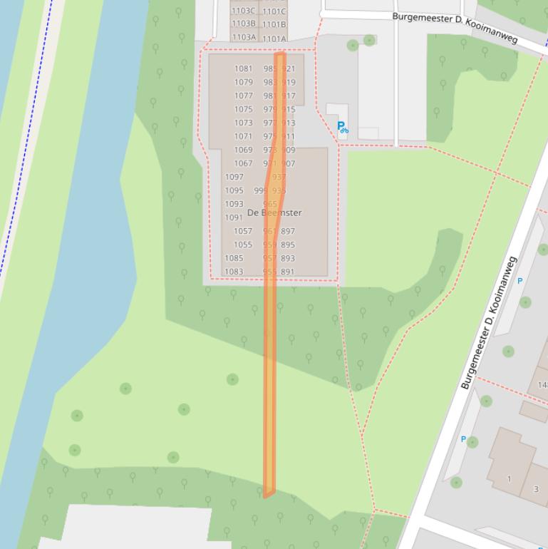 Kaart van postcodegebied 1444CH.