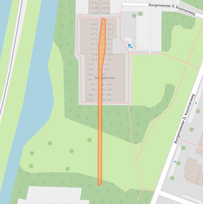 Kaart van postcodegebied 1444CJ.