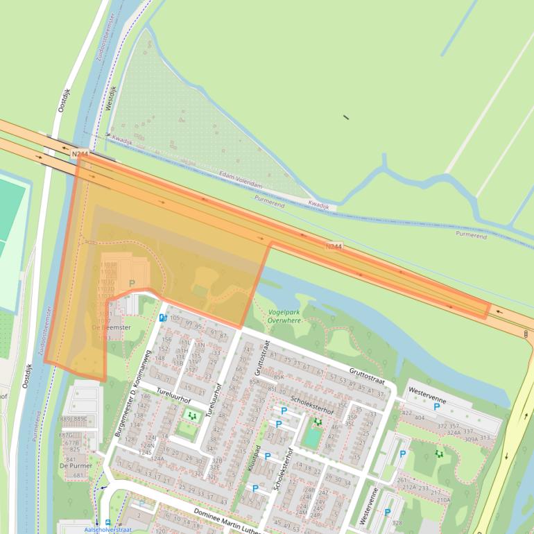 Kaart van postcodegebied 1444CL.