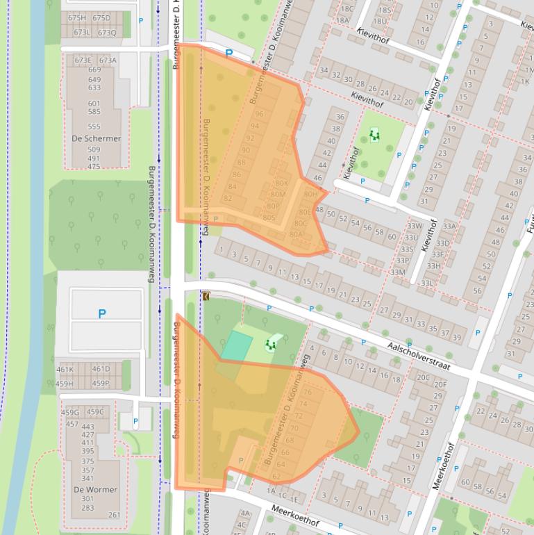 Kaart van postcodegebied 1444DB.