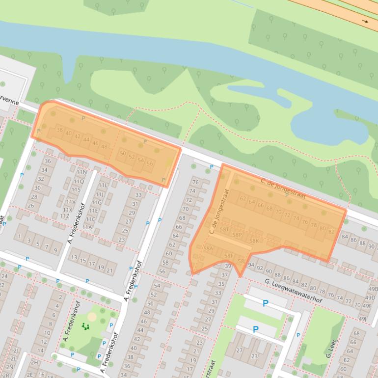 Kaart van postcodegebied 1444EM.