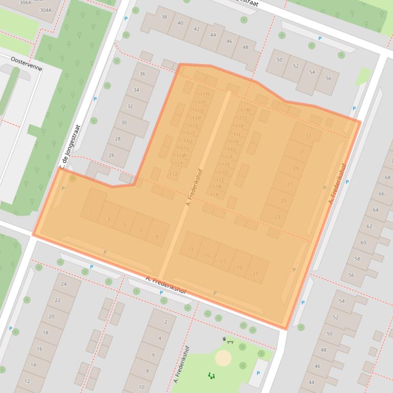 Kaart van postcodegebied 1444EP.
