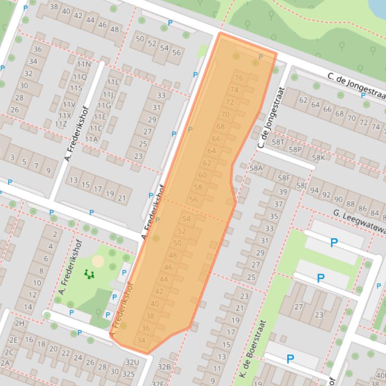 Kaart van postcodegebied 1444ES.