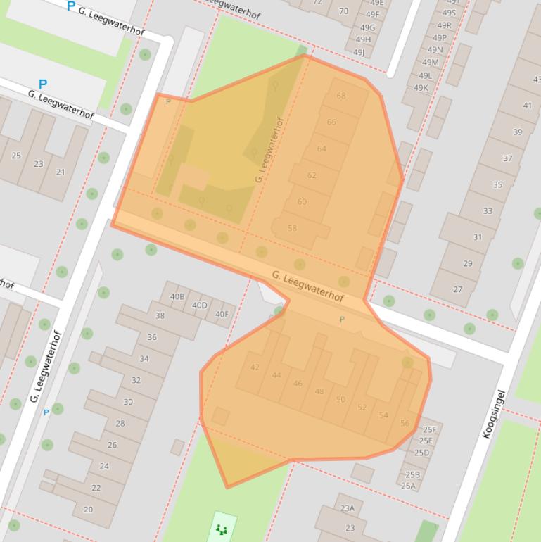 Kaart van postcodegebied 1444EX.