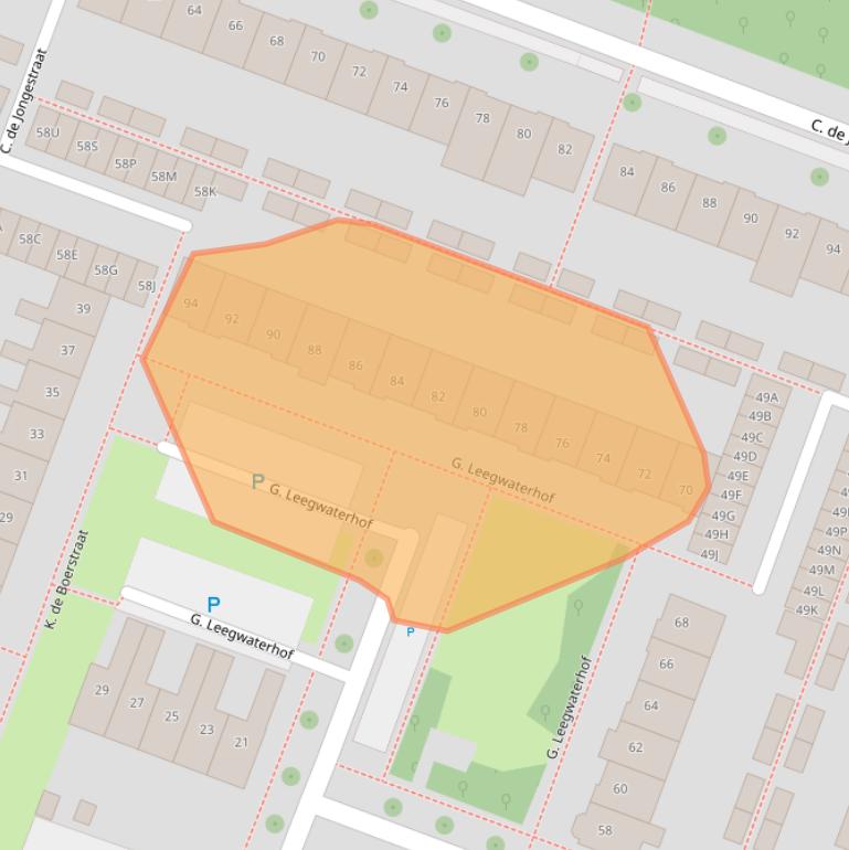 Kaart van postcodegebied 1444EZ.