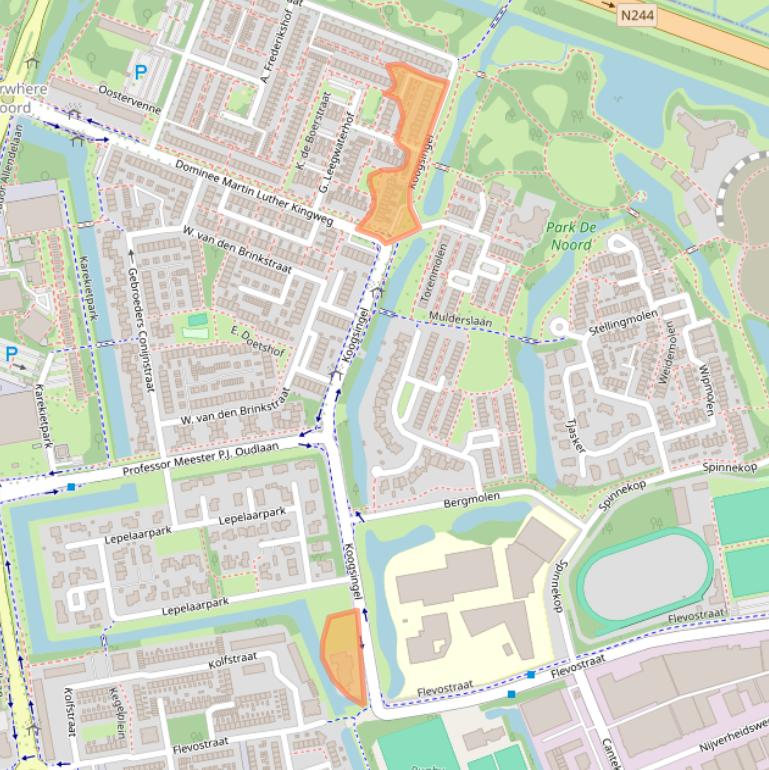 Kaart van postcodegebied 1444GA.