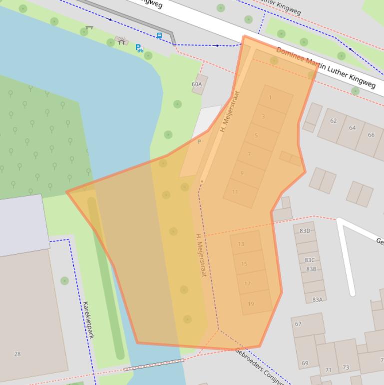 Kaart van postcodegebied 1444HA.