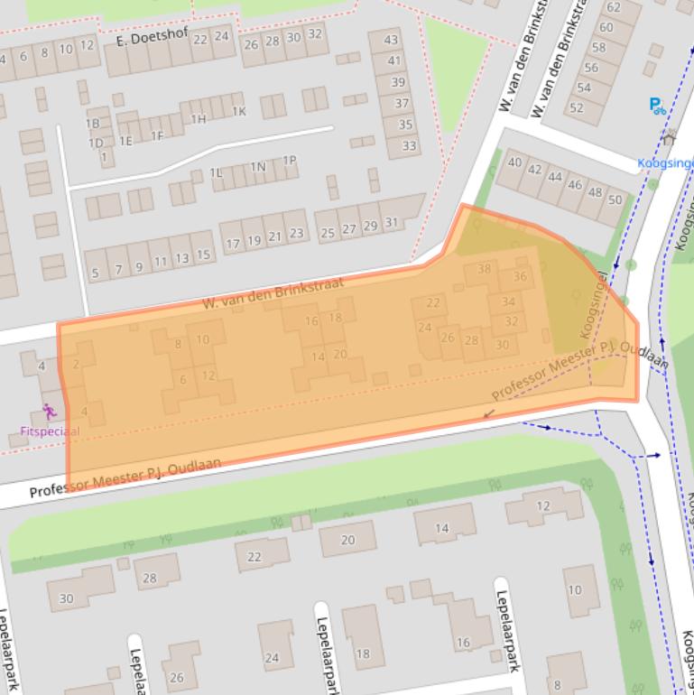 Kaart van postcodegebied 1444HD.
