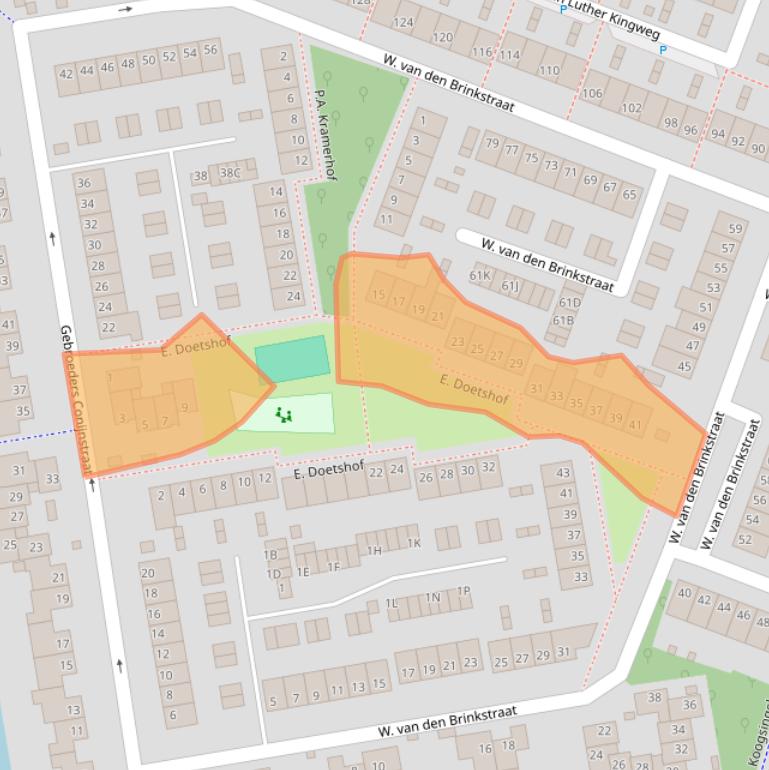 Kaart van postcodegebied 1444HJ.