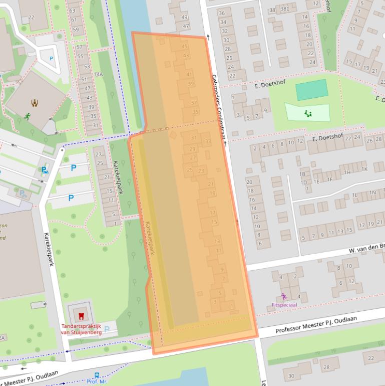 Kaart van postcodegebied 1444HL.