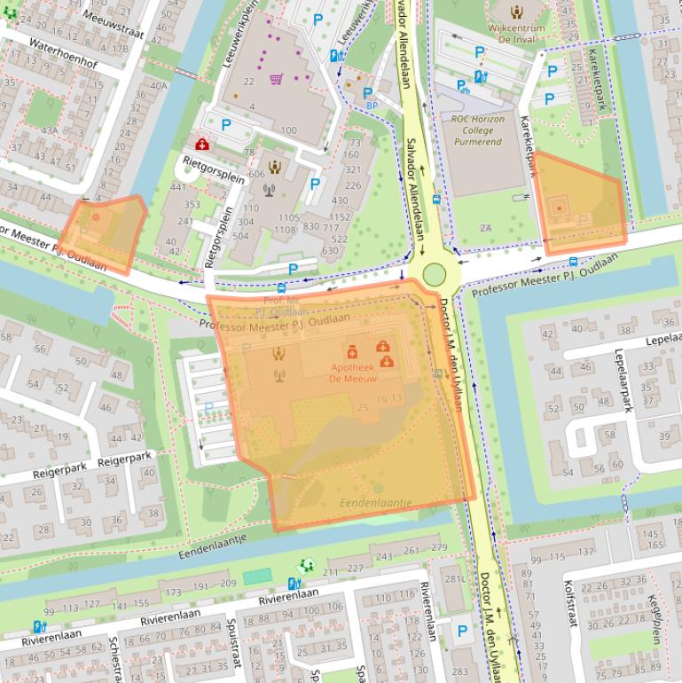 Kaart van postcodegebied 1444HT.