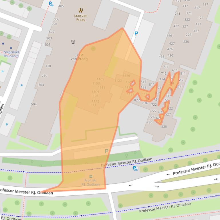 Kaart van postcodegebied 1444SZ.