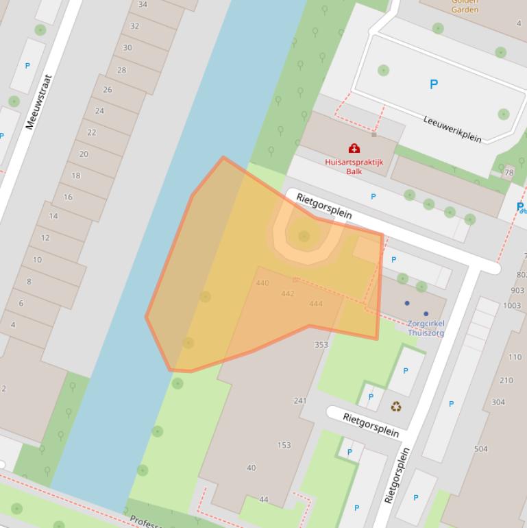 Kaart van postcodegebied 1444TR.