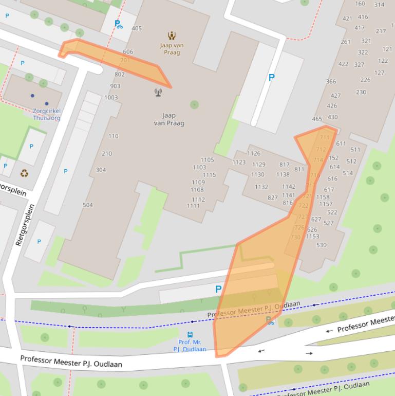 Kaart van postcodegebied 1444TW.