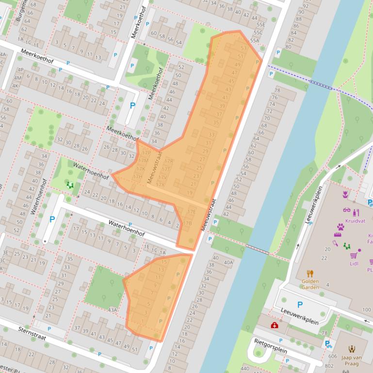 Kaart van postcodegebied 1444VC.