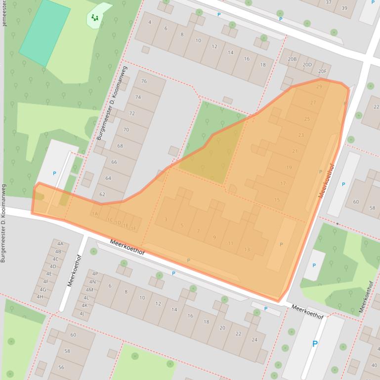 Kaart van postcodegebied 1444VM.