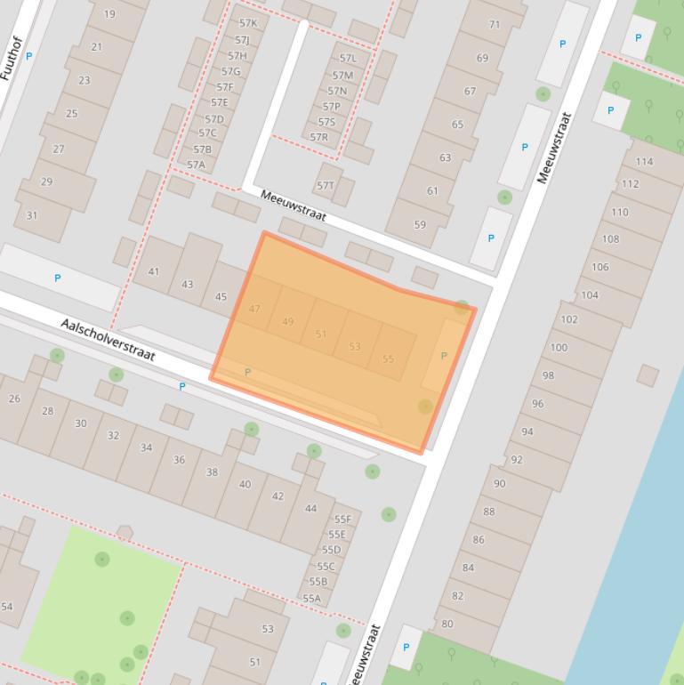 Kaart van postcodegebied 1444VR.