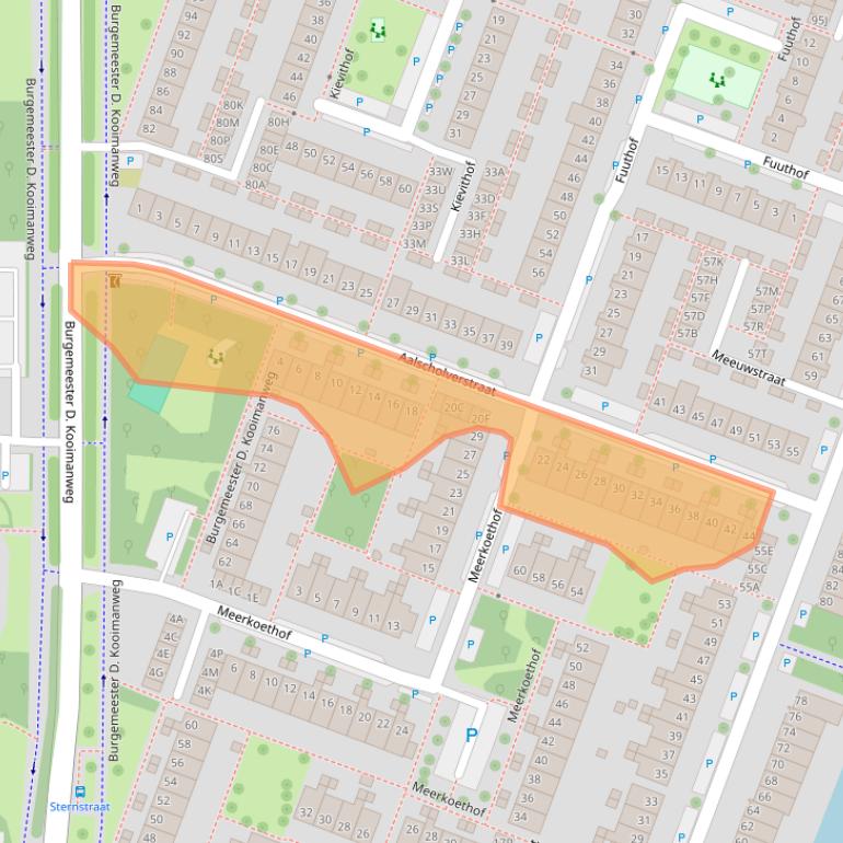 Kaart van postcodegebied 1444VS.