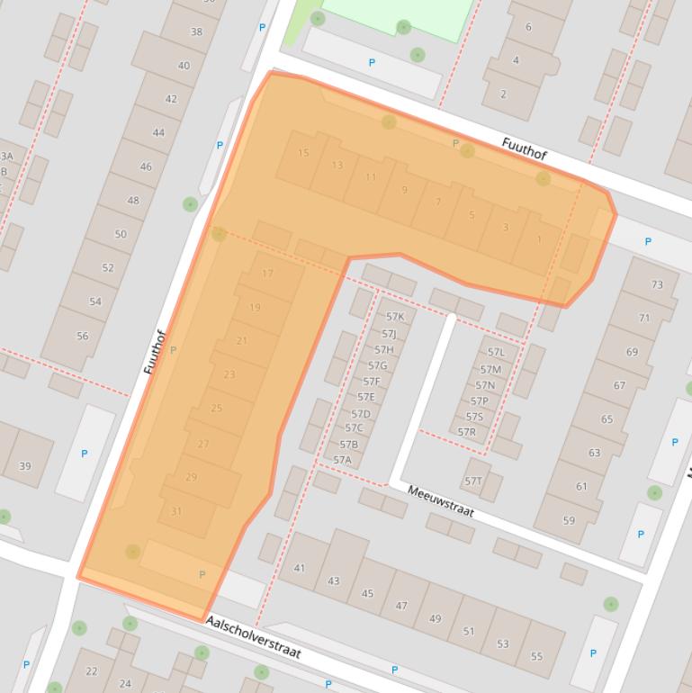 Kaart van postcodegebied 1444VT.