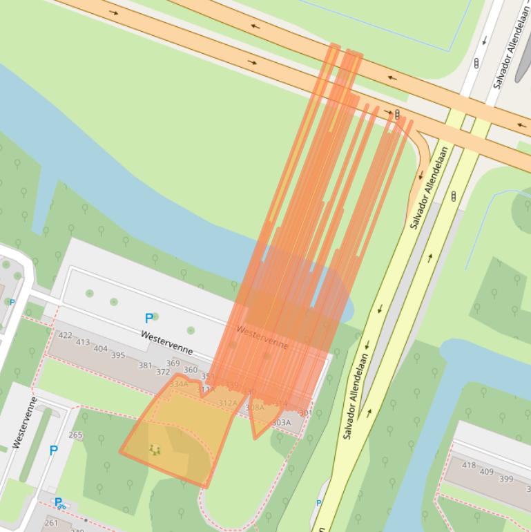 Kaart van postcodegebied 1444WT.