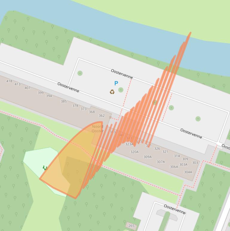 Kaart van postcodegebied 1444XM.