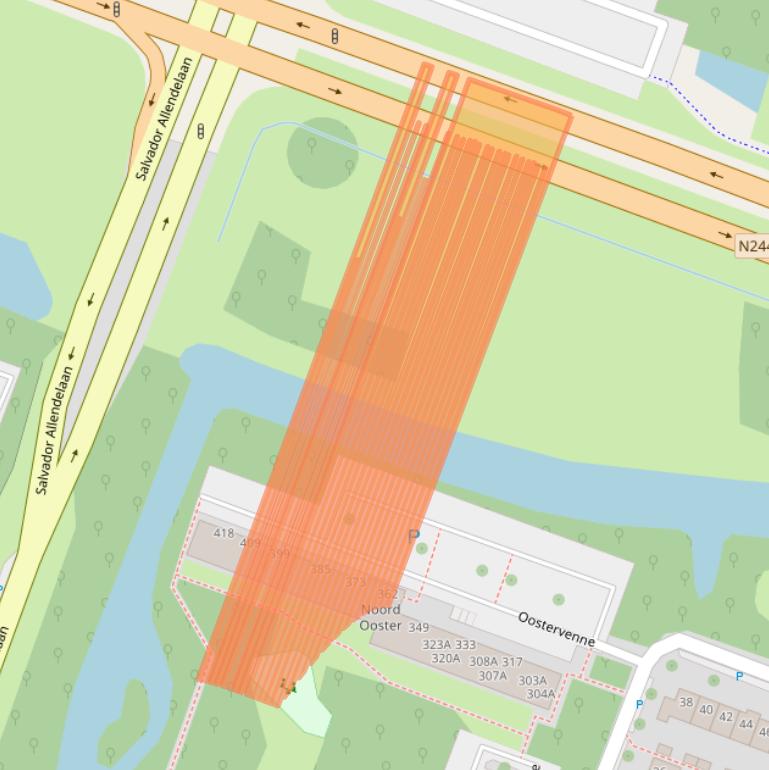 Kaart van postcodegebied 1444XN.