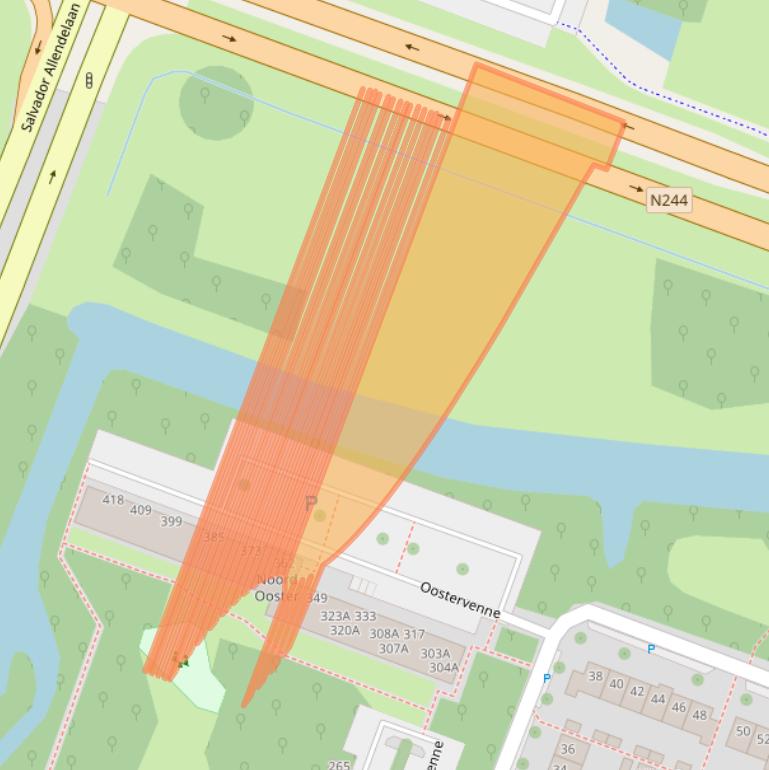 Kaart van postcodegebied 1444XS.