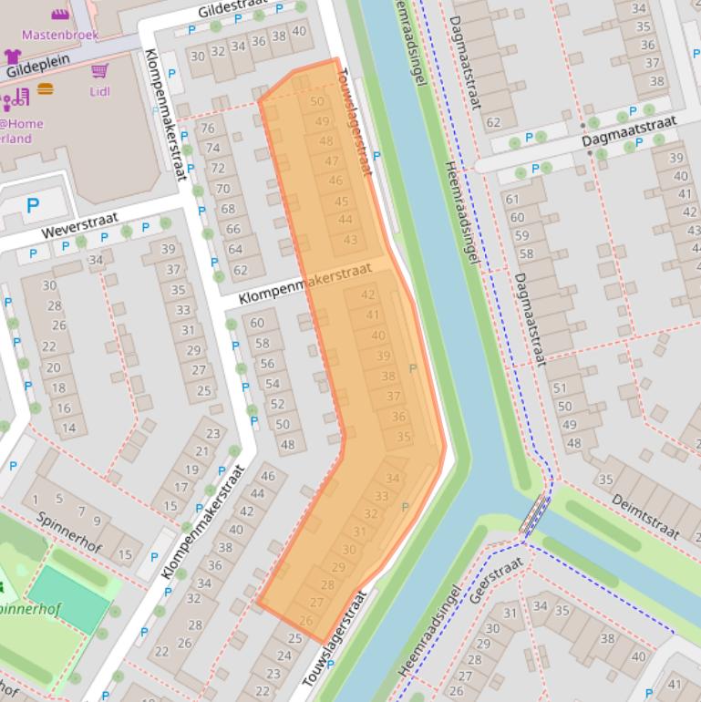 Kaart van postcodegebied 1445BS.