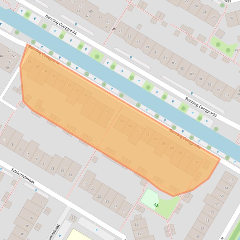 Kaart van postcodegebied 1445BZ.
