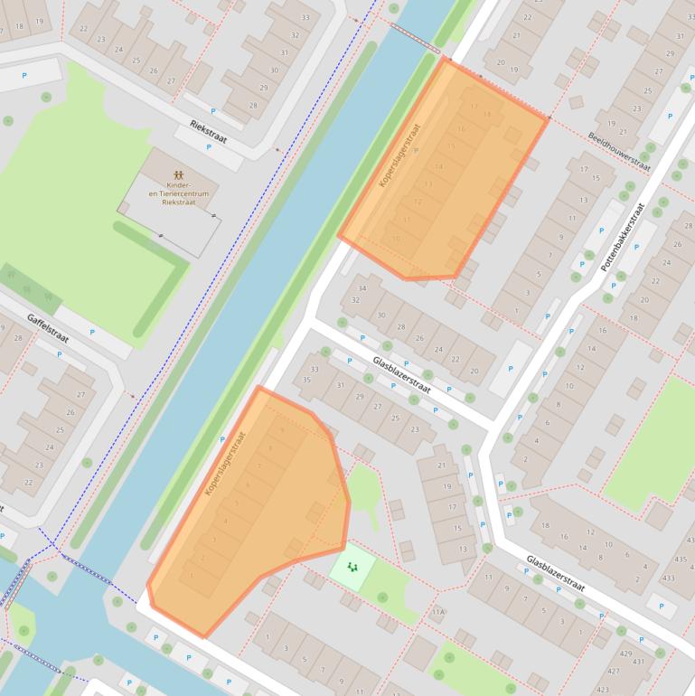 Kaart van postcodegebied 1445CA.