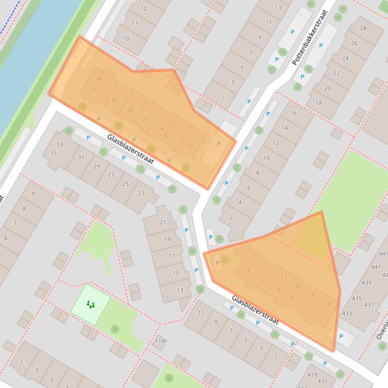 Kaart van postcodegebied 1445CE.