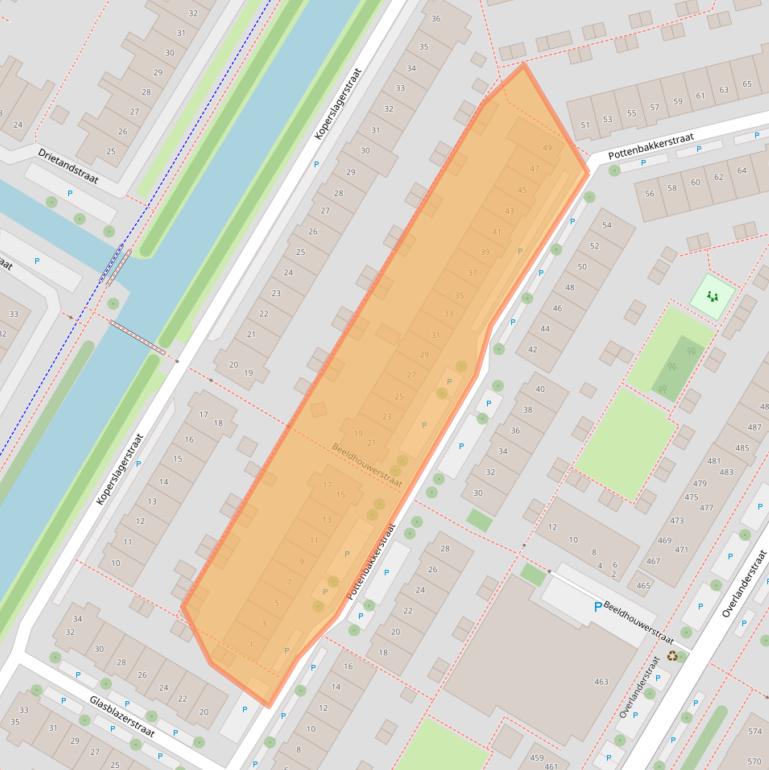 Kaart van postcodegebied 1445CG.