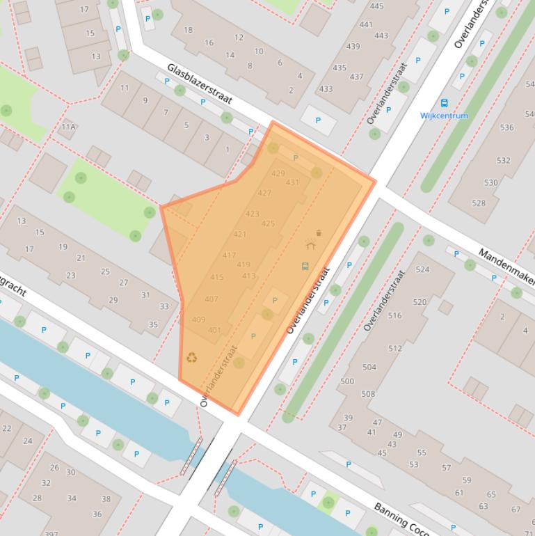 Kaart van postcodegebied 1445CM.