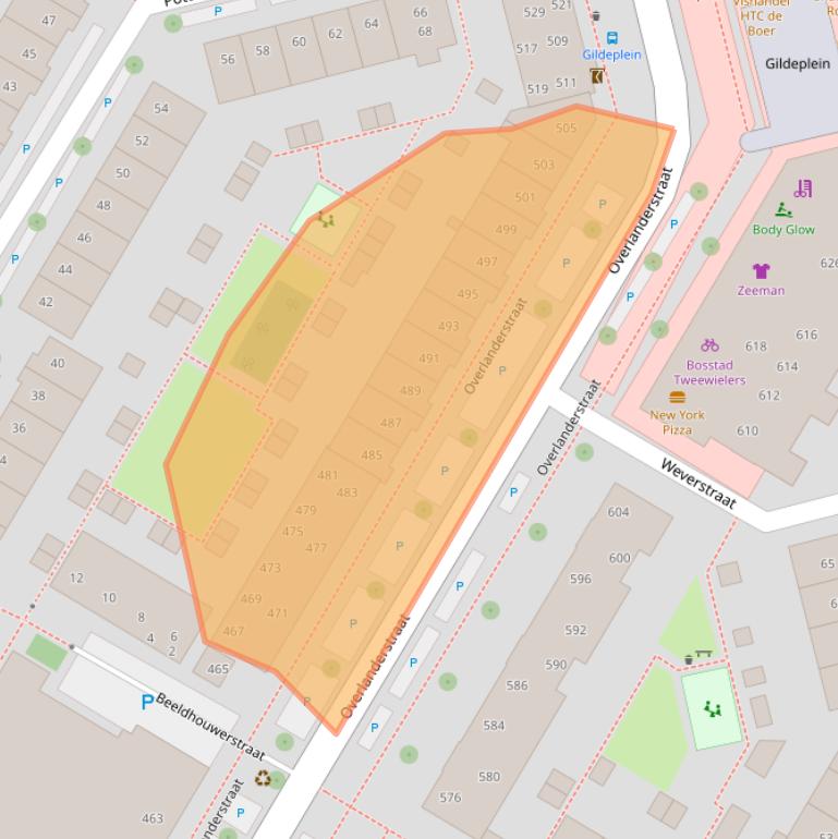 Kaart van postcodegebied 1445CP.